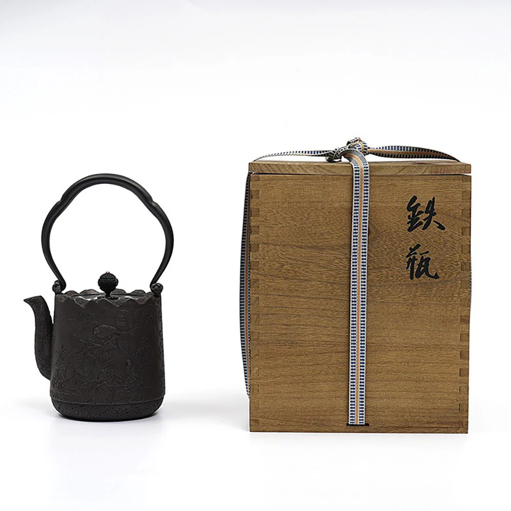Japanese Magpie And Blossom Cast Iron Teapot - Image 3