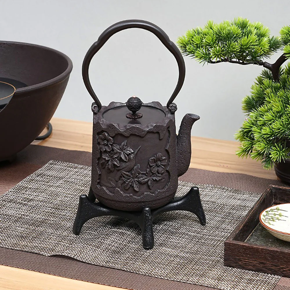 Japanese Magpie And Blossom Cast Iron Teapot - Image 4