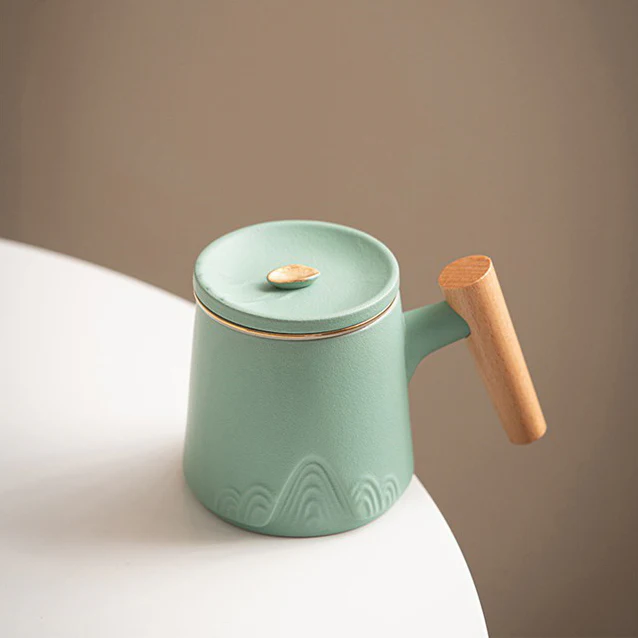 Japanese Mountain Tea Cup With Wooden Handle - Image 10
