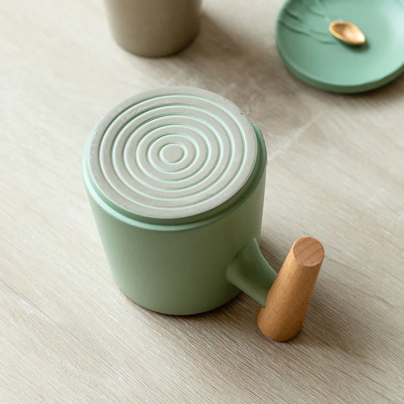 Japanese Mountain Tea Cup With Wooden Handle - Image 21