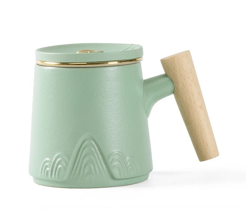 Japanese Mountain Tea Cup With Wooden Handle - Image 3