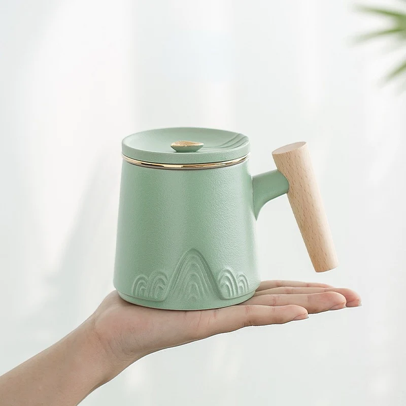 Japanese Mountain Tea Cup With Wooden Handle - Image 4