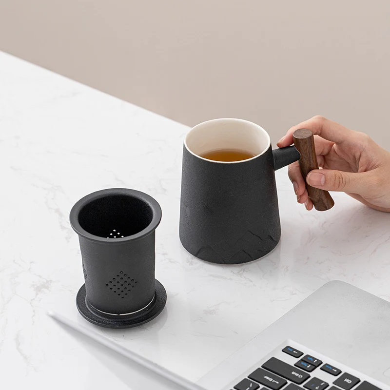 Japanese Mountain Tea Cup With Wooden Handle - Image 8