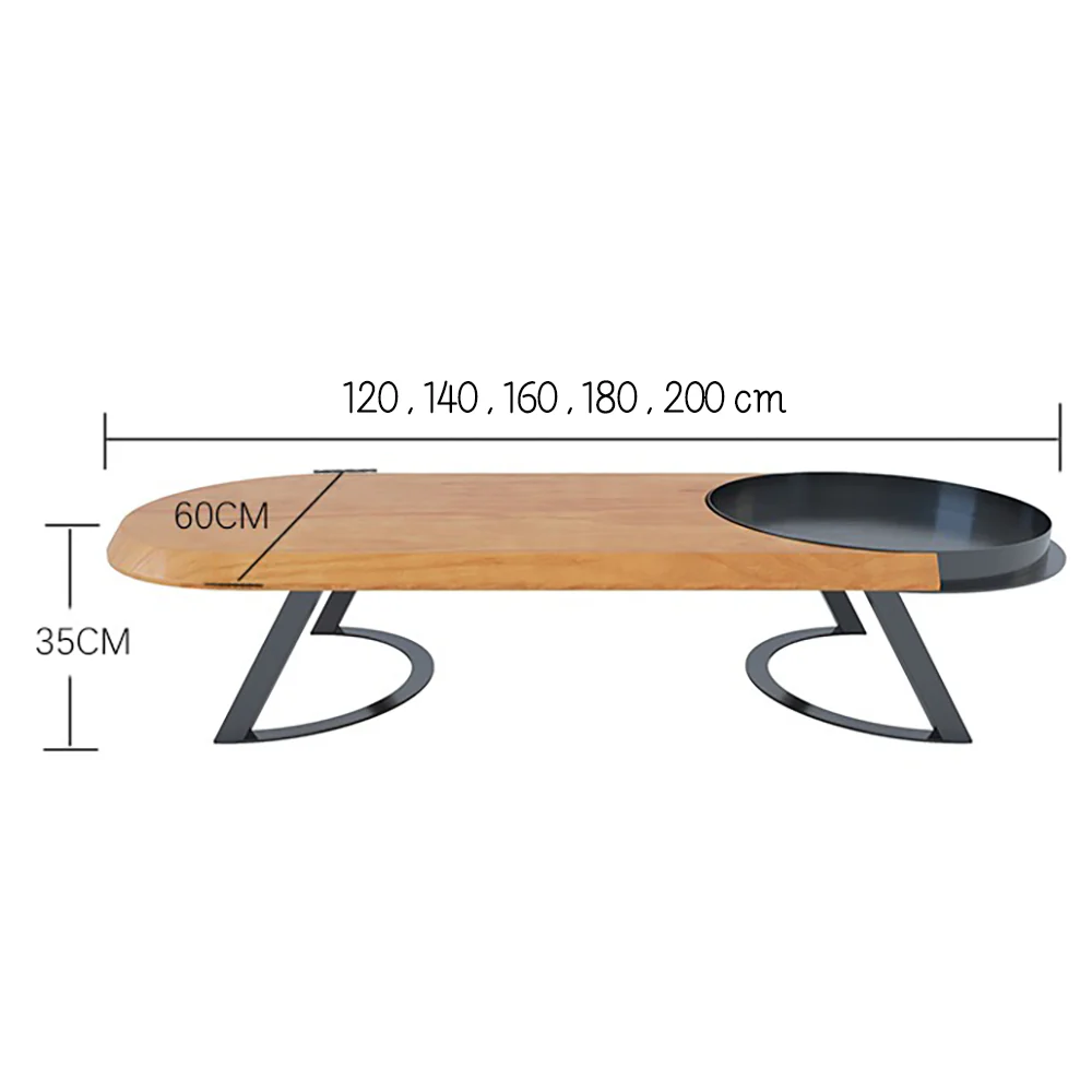 Japanese Pine Wood Tatami Tea Table Set - Image 12