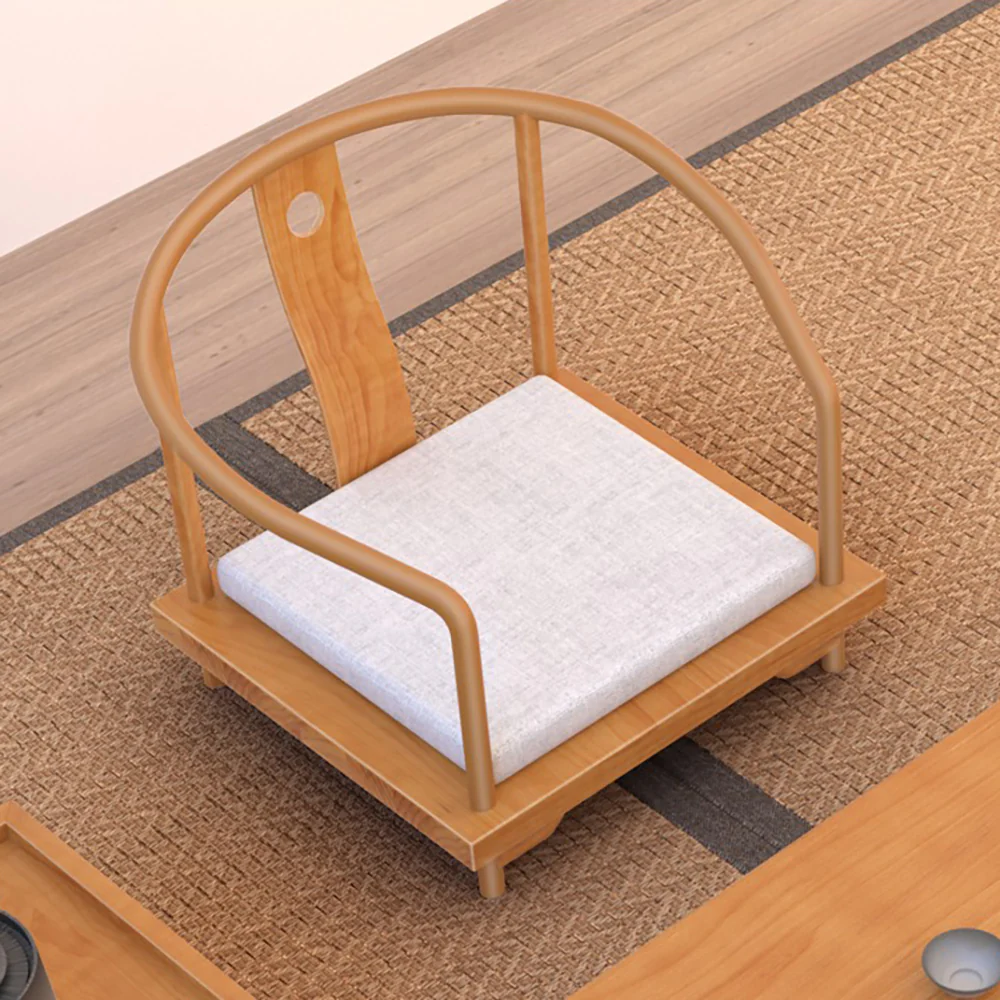 Japanese Pine Wood Tatami Tea Table Set - Image 7