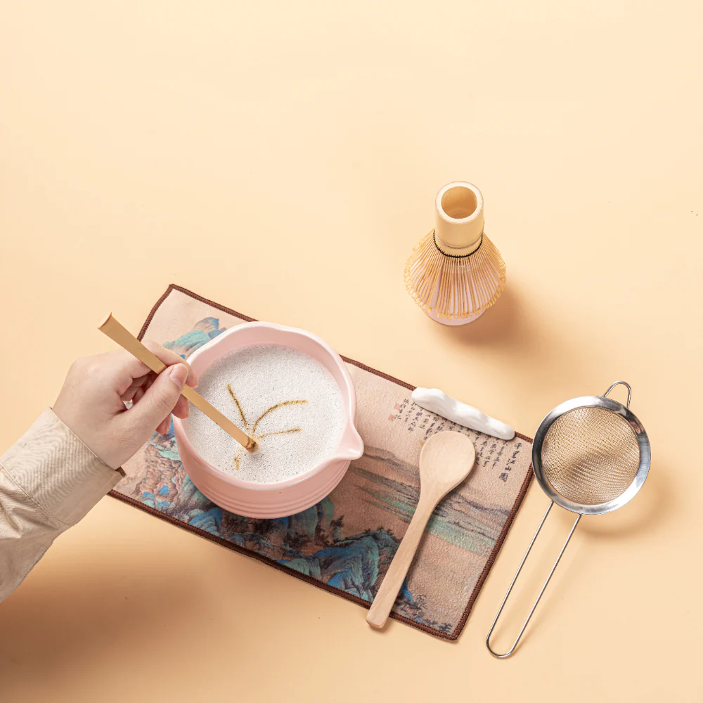 Japanese Pink Matcha Green Tea Set - Image 4