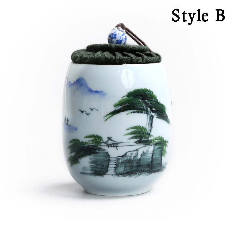 Japanese Porcelain Lotus Tea Caddy - Image 3