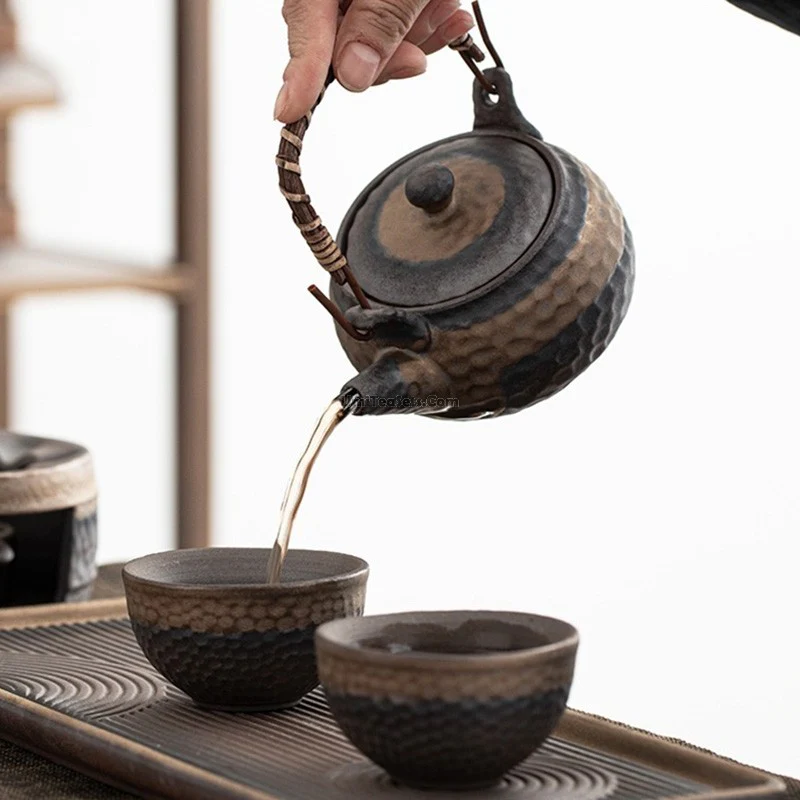 Japanese Pottery Wabi-sabi Tea Set - Image 4