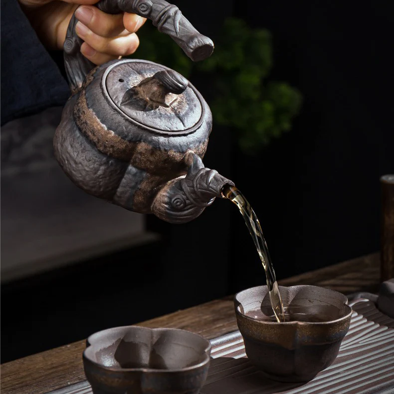 Japanese Pumpkin Tea Set With Tray - Image 3