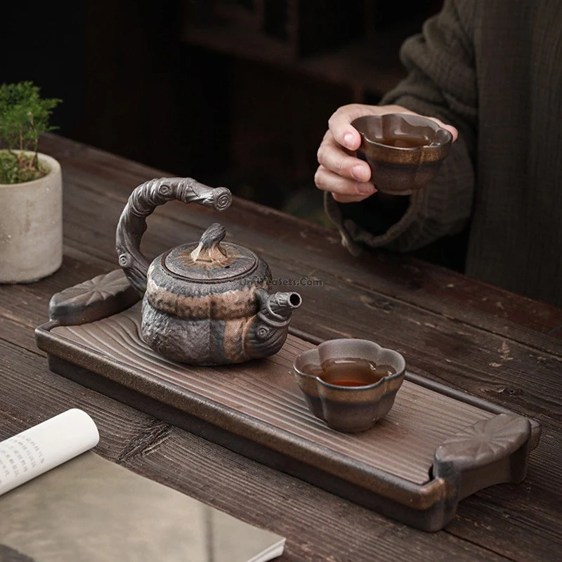 Japanese Pumpkin Tea Set With Tray - Image 4