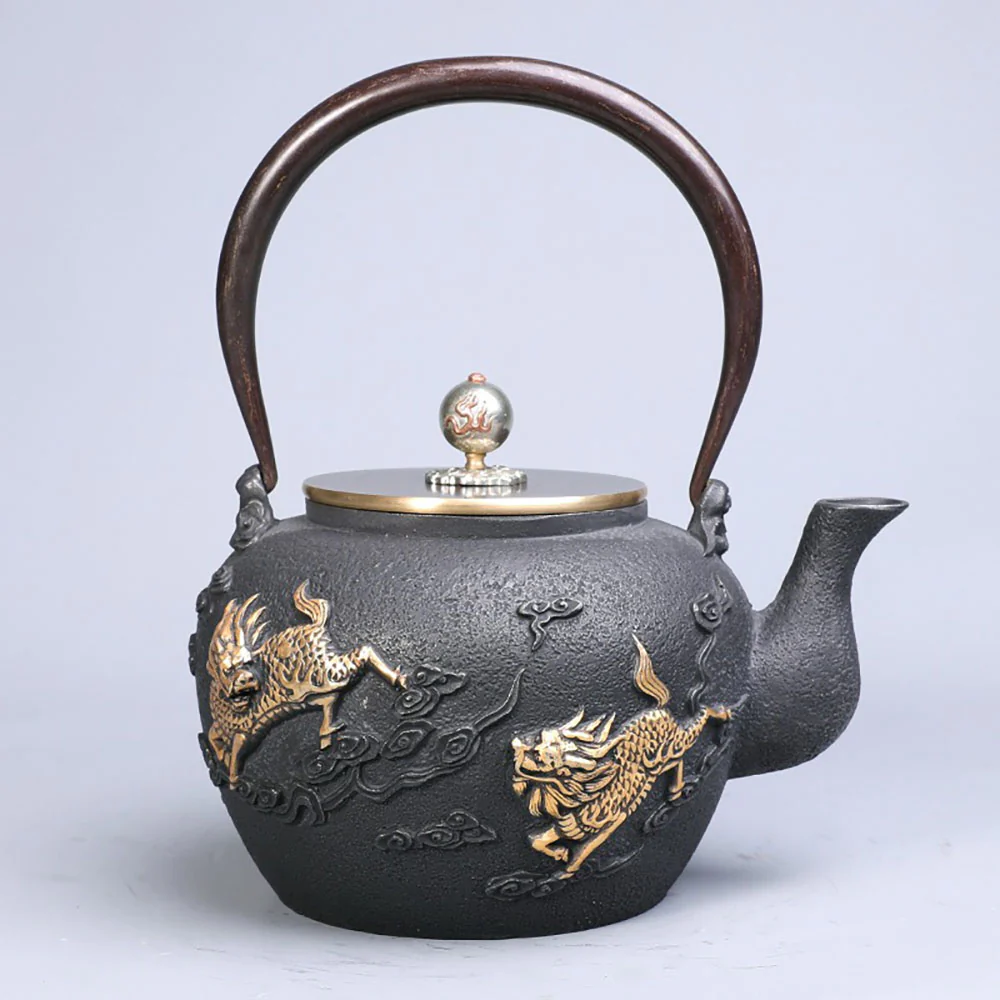 Japanese Qilin Cast Iron Teapot - Image 2