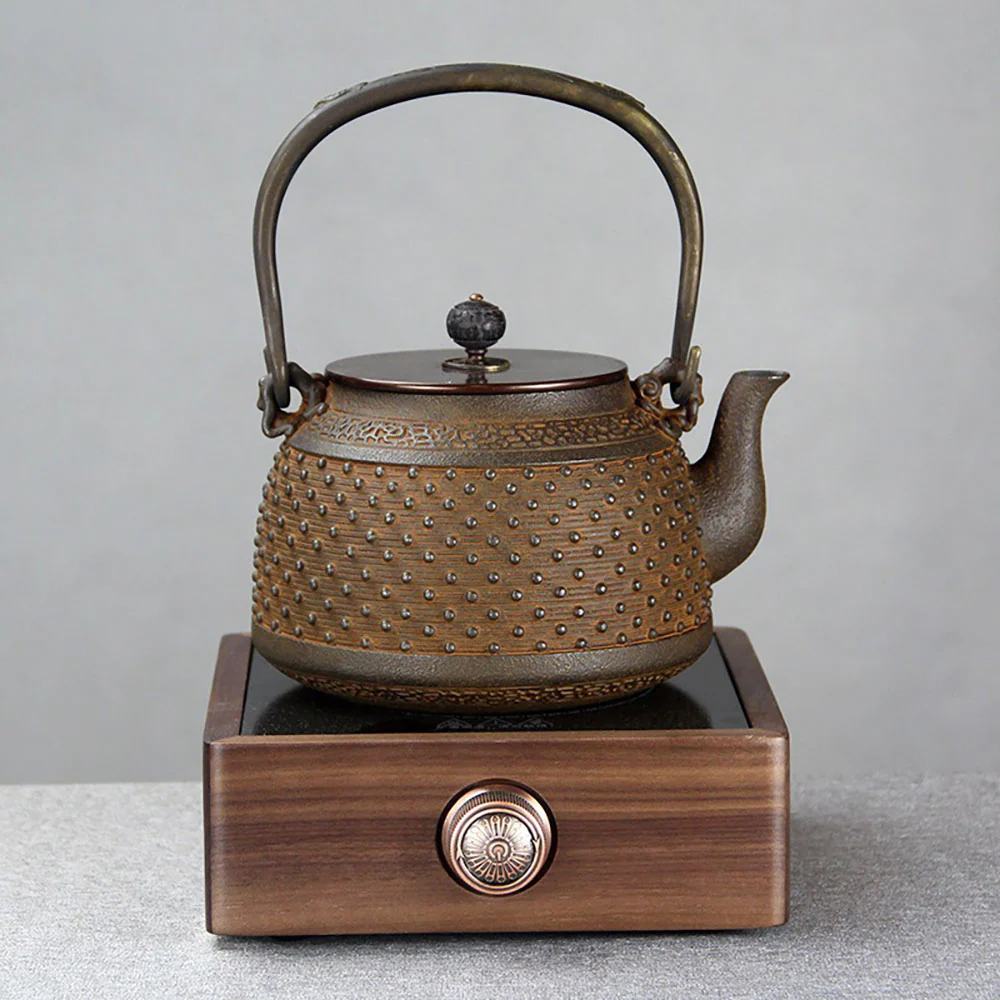 Japanese Rivet Cast Iron Teapot - Image 2