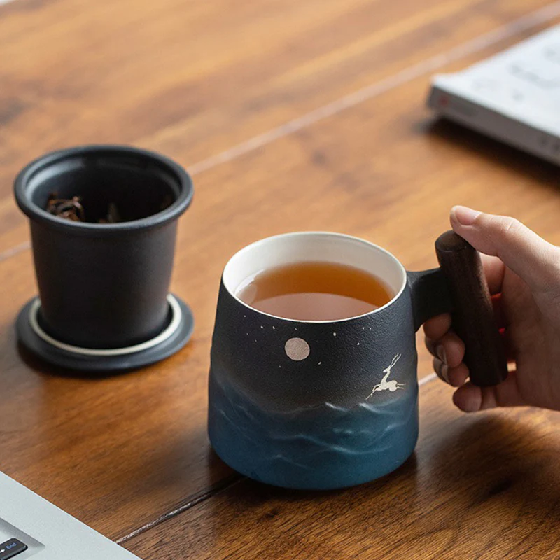 Japanese Sky And Deer Tea Mug - Image 3