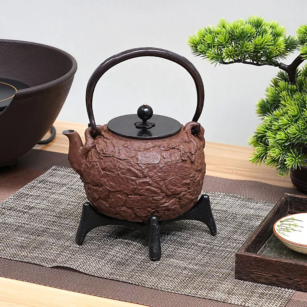 Japanese Stone Texture Cast Iron Teapot - Image 2