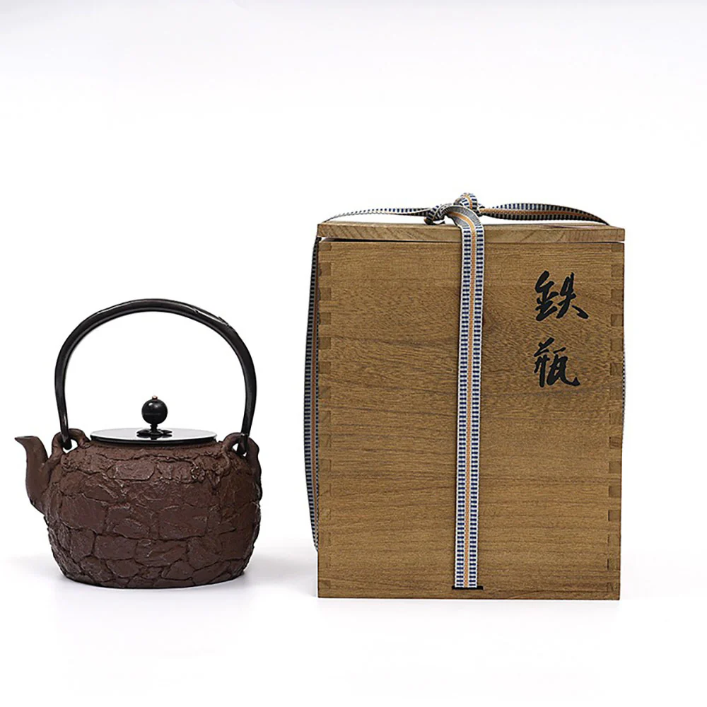 Japanese Stone Texture Cast Iron Teapot - Image 4