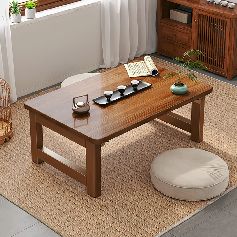 Japanese Small Foldable Solid Wood Tea Table - Image 3