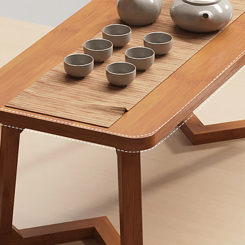 Japanese Style Nan Bamboo Low Tea Table Set - Image 5