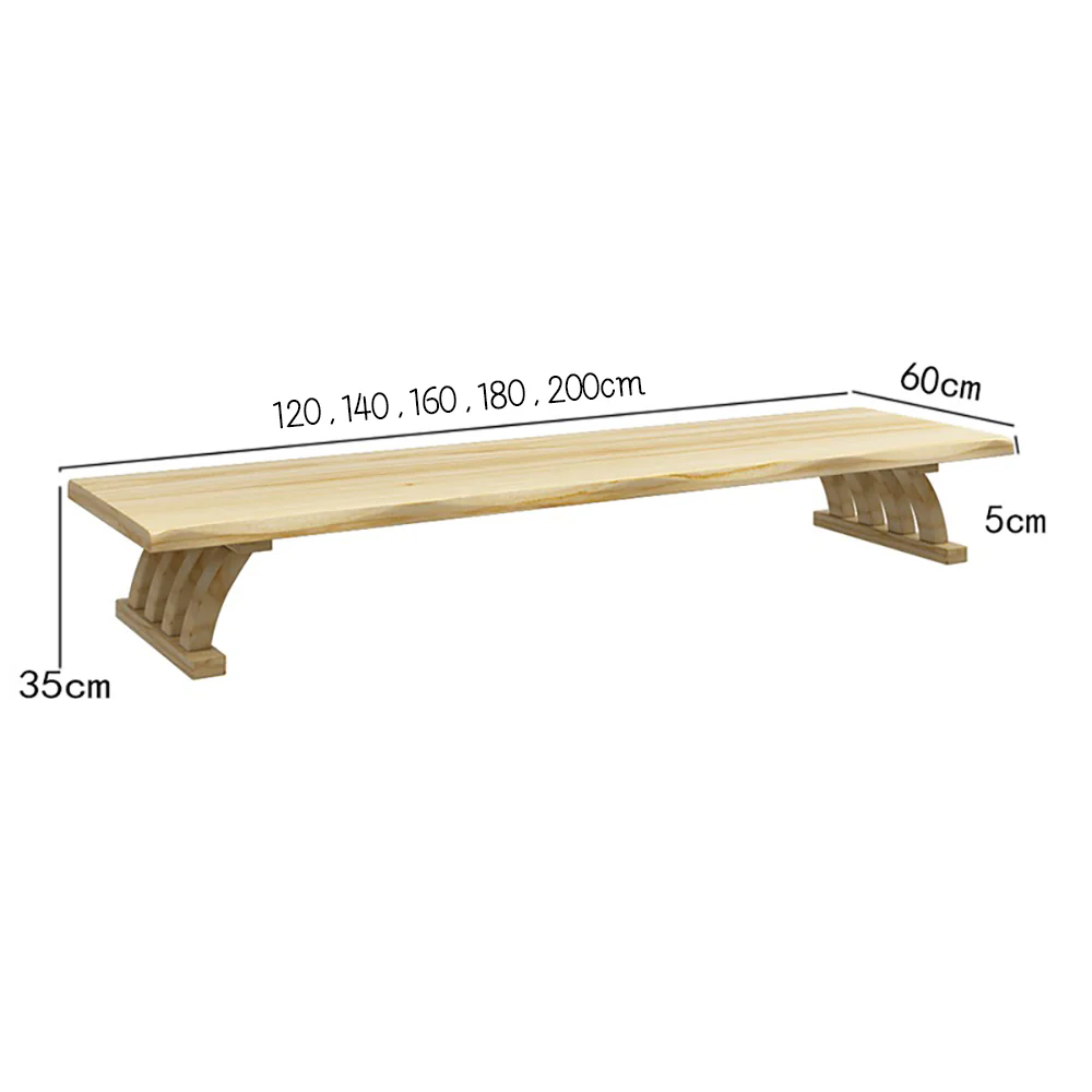Japanese Style Solid Wood Tatami Tea Table Set - Image 11