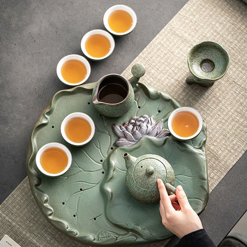 Japanese Tea Set With Leaf Tray - Image 5