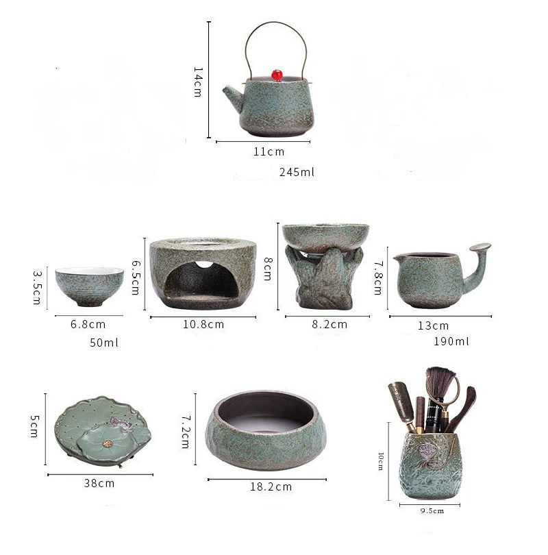 Japanese Tea Set With Leaf Tray - Image 6