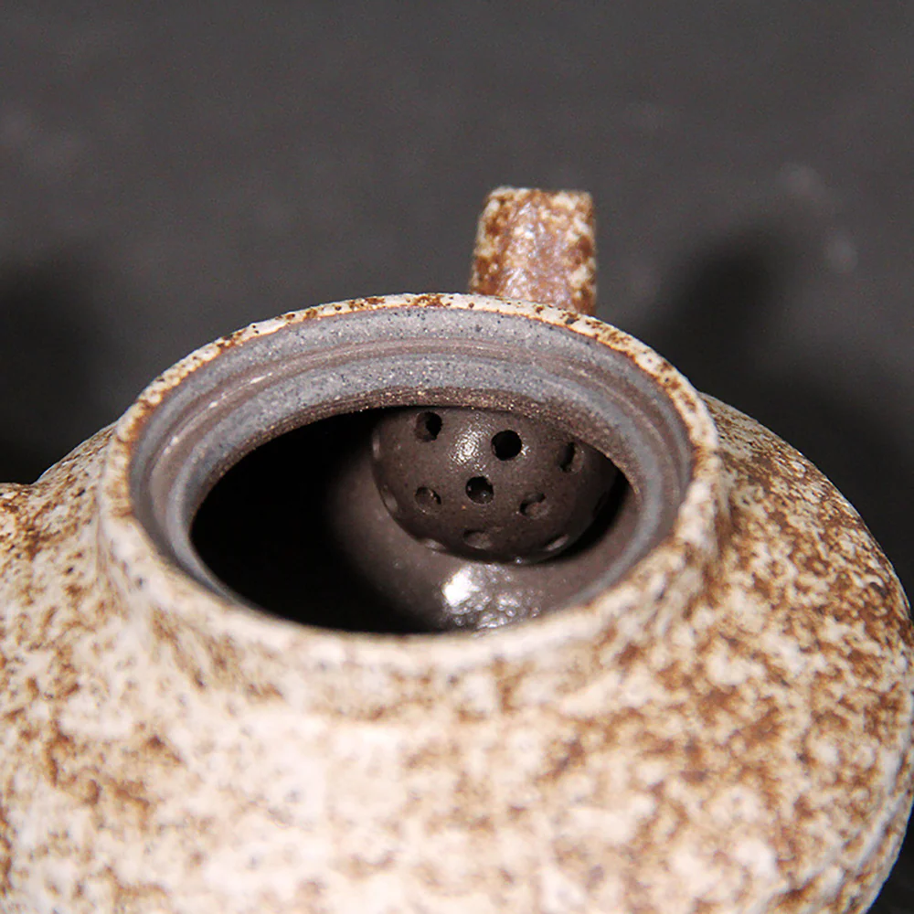 Japanese White Pottery Side-Handled Teapot - Image 2