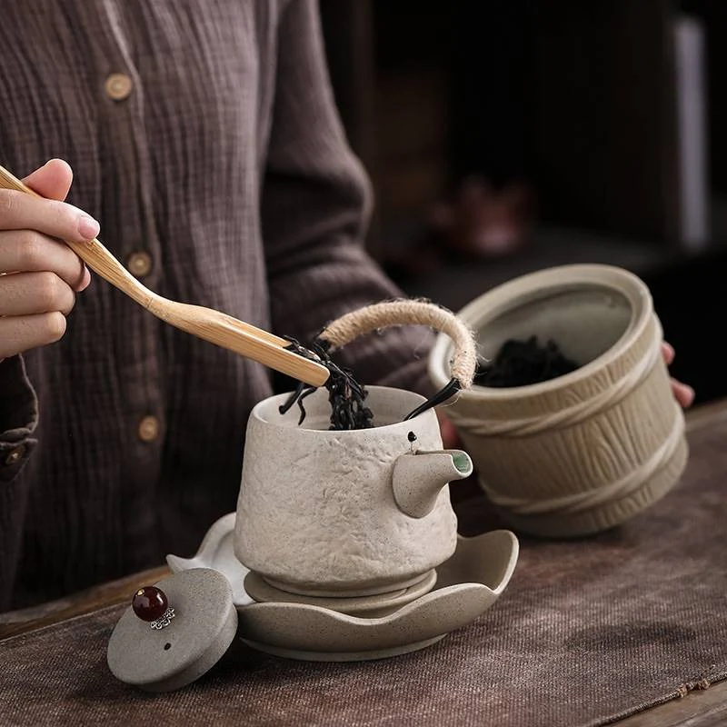 Japanese Zen Stone Style Teapot - Image 5