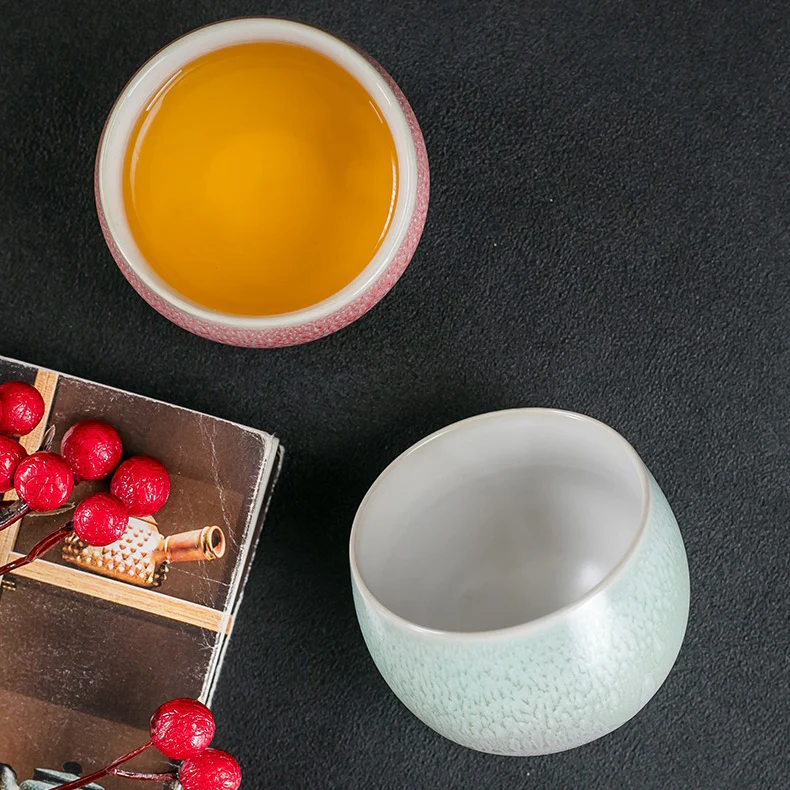 Kiln Alteration Four Color Kung Fu Tea Cup (Set of 4) - Image 9