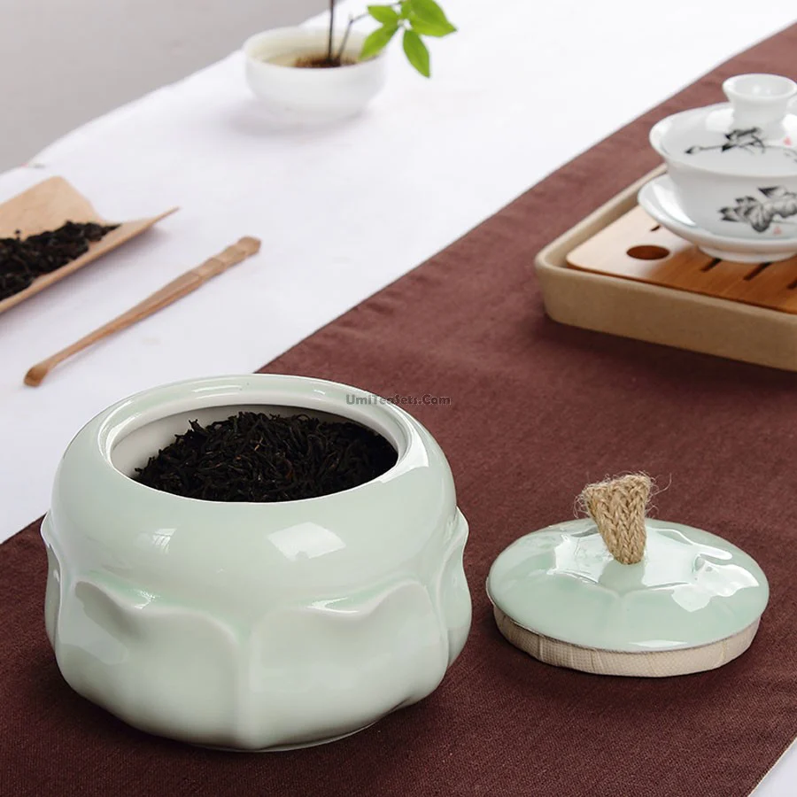 Lapsang Souchong Tea Wtih Lotus Tea Caddies Gift Box - Image 4