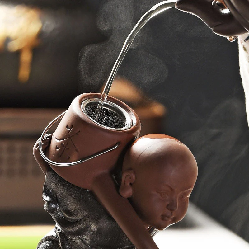 Little Monk Tea Strainer With Glass Fair Cup - Image 3