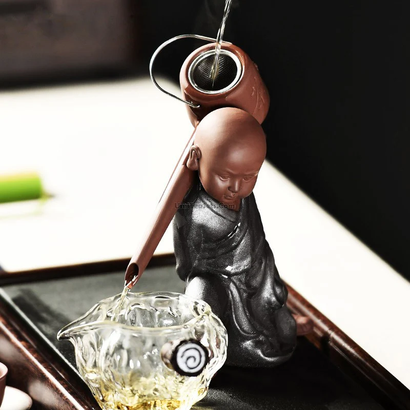 Little Monk Tea Strainer With Glass Fair Cup - Image 4