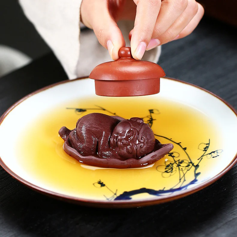 Little Monkey On Bodhi Leaf Tea Pet - Image 8