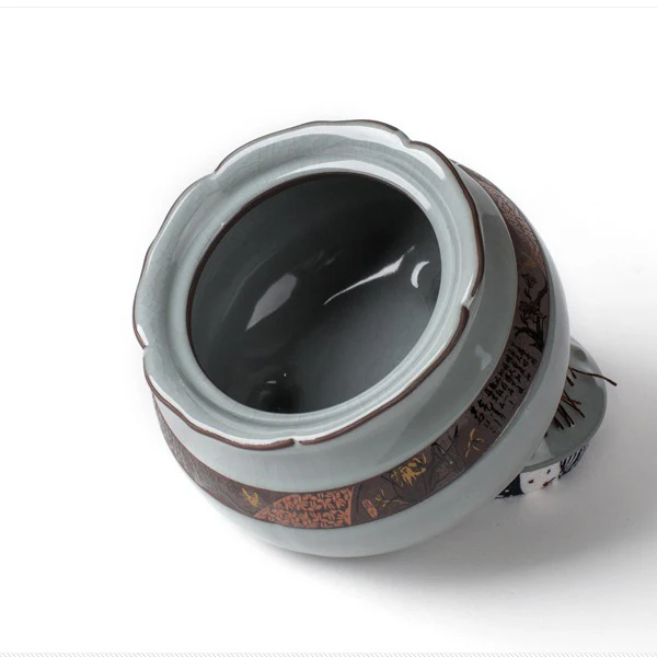 Lotus Shaped Ge Kiln Tea Caddy - Image 14