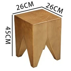 Mediterranean Minimalist Raw Wood Tea Table Set - Image 5