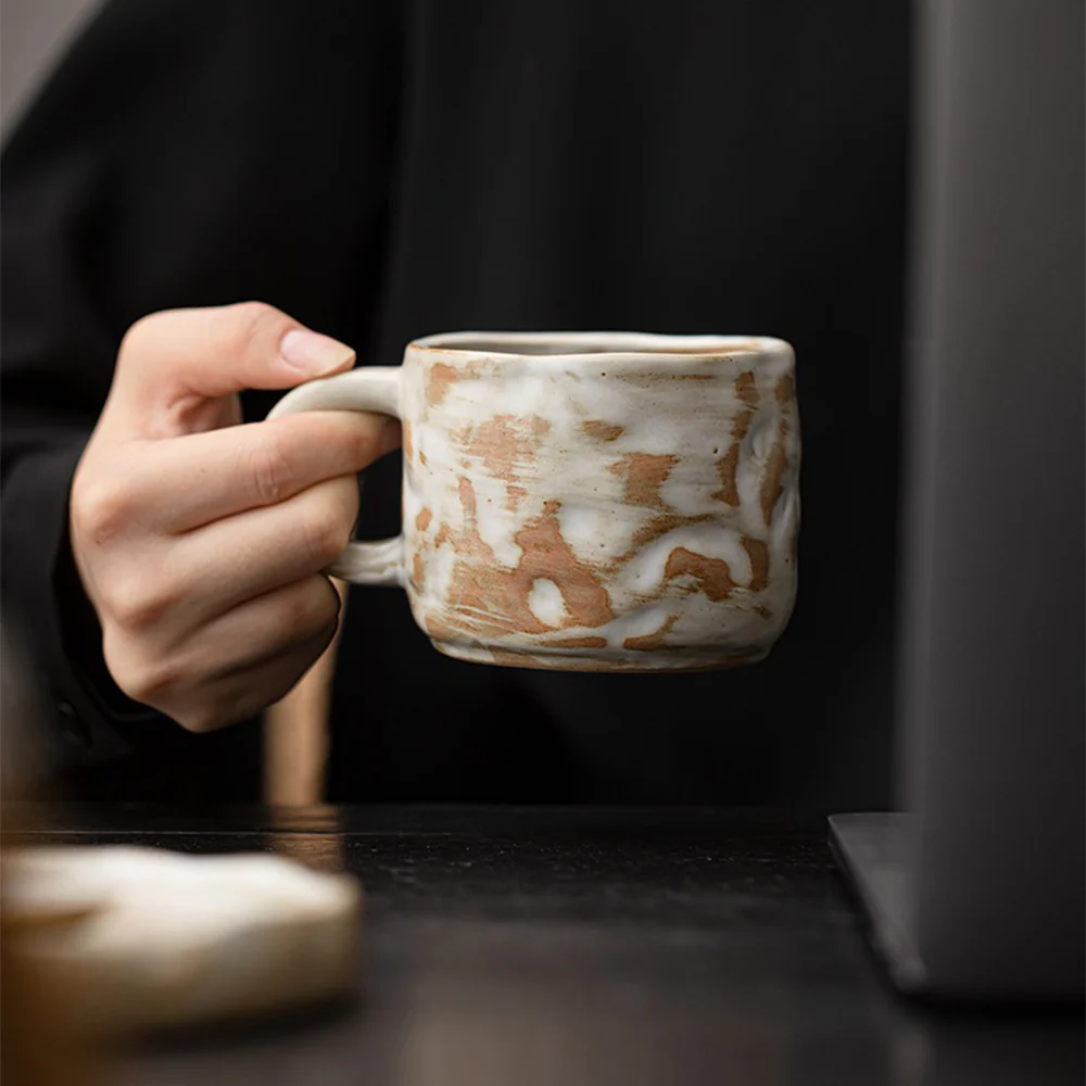 Milky White Tokoname-yaki Mug With Coaster - Image 3