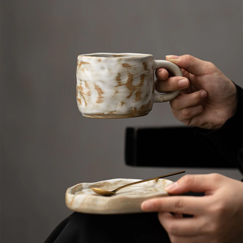 Milky White Tokoname-yaki Mug With Coaster - Image 4
