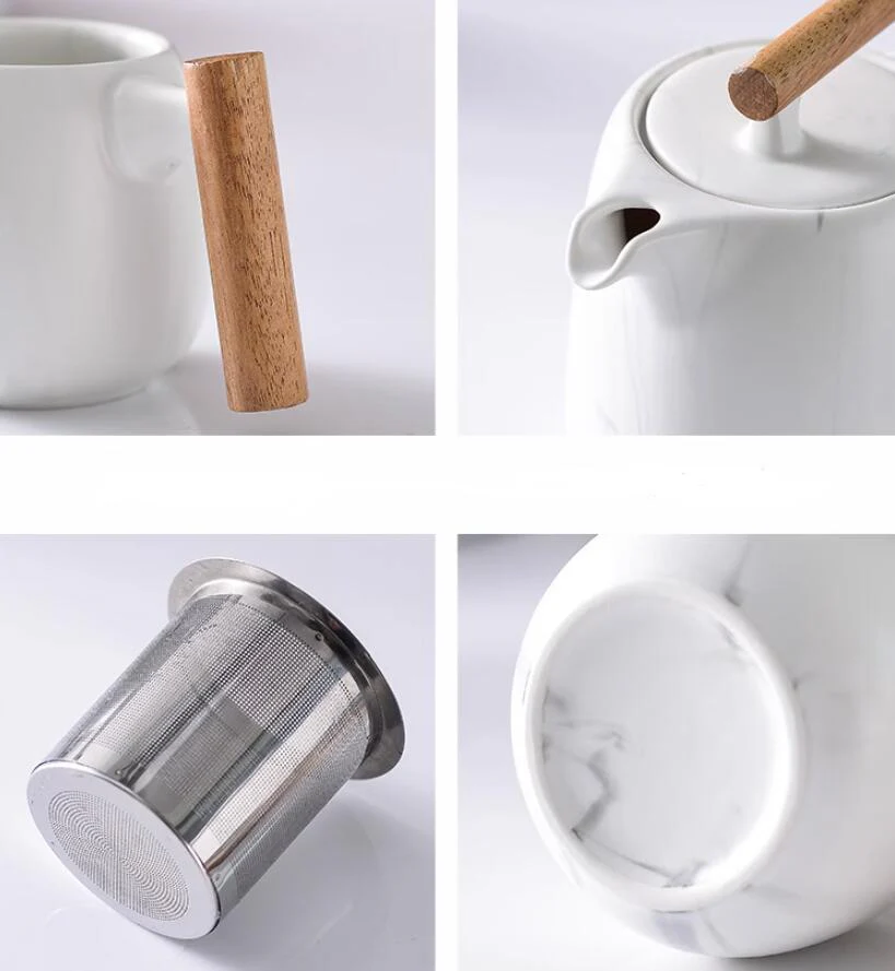 Modern Nordic Style White Tea Set - Image 3