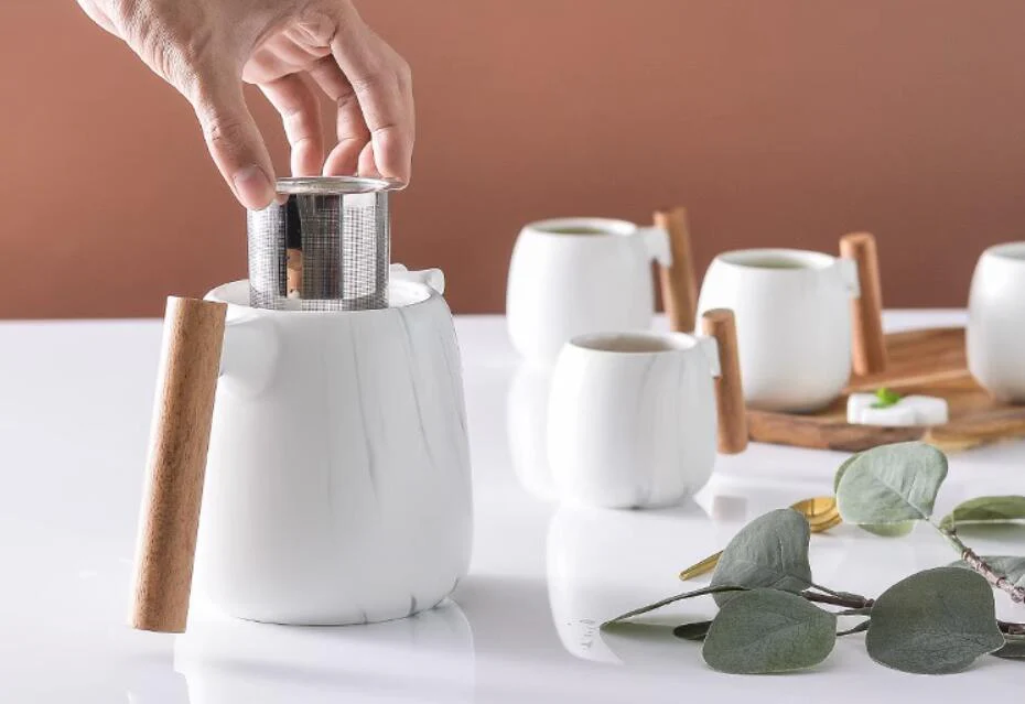 Modern Nordic Style White Tea Set - Image 4