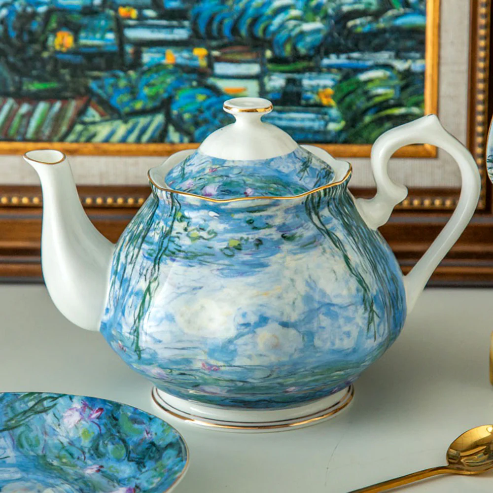 Monet Water Lily Bone China Tea Set - Image 2