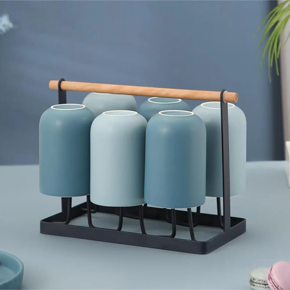 Morandi Haze Blue Modern Tea Set - Image 4