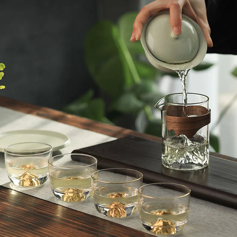 Mountain Glass Fair Cup With Bamboo Handle - Image 10