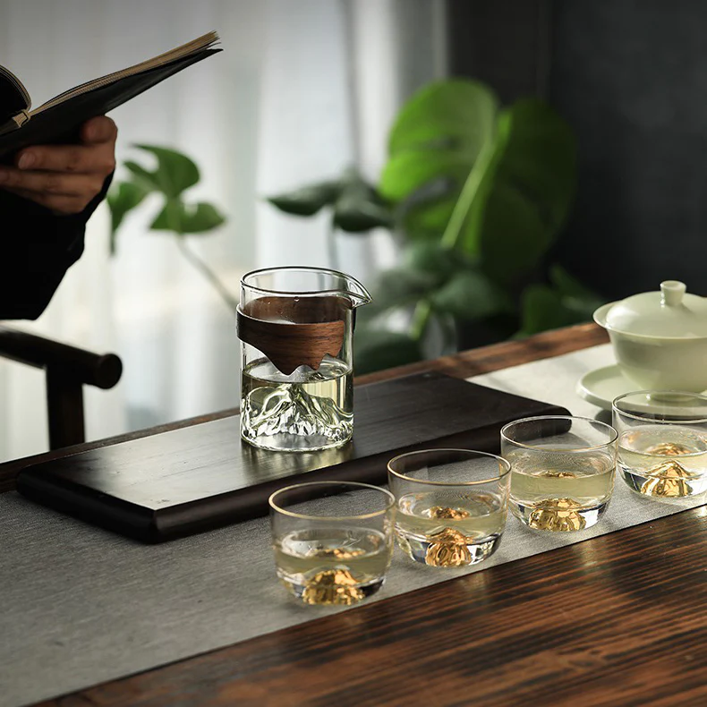 Mountain Glass Fair Cup With Bamboo Handle - Image 11