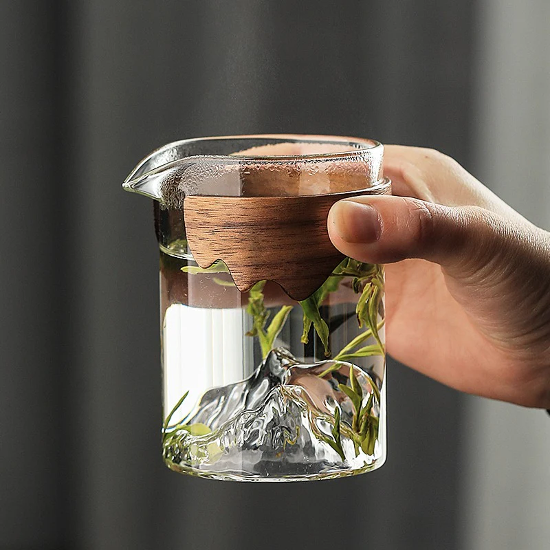 Mountain Glass Fair Cup With Bamboo Handle - Image 16