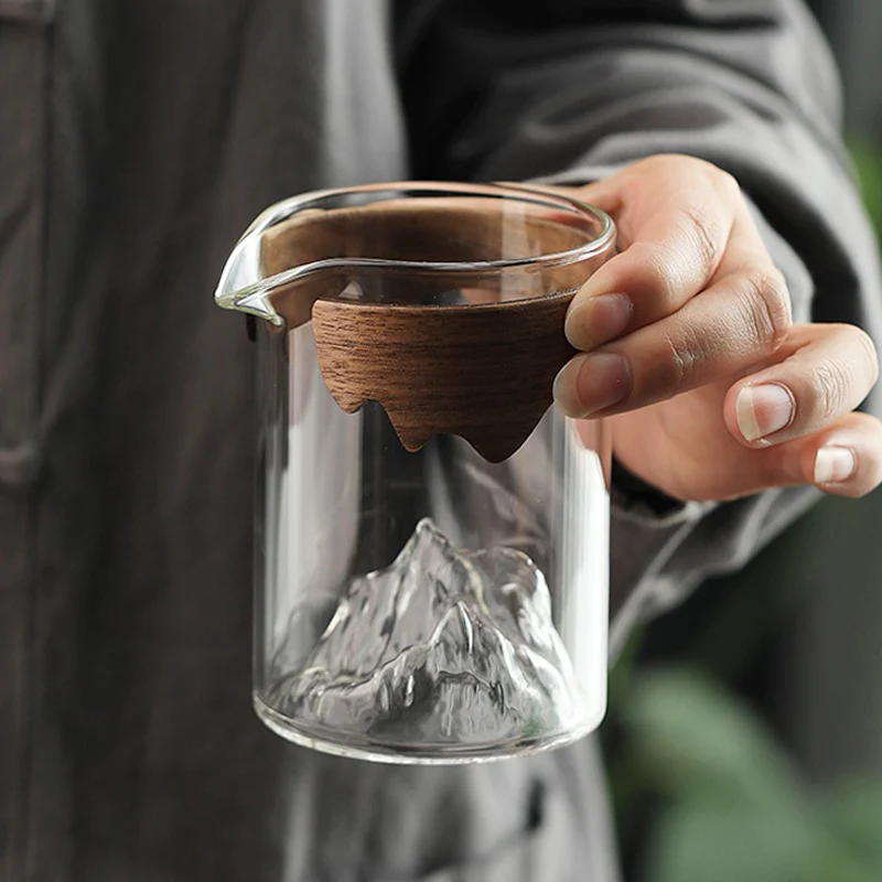 Mountain Glass Fair Cup With Bamboo Handle - Image 17