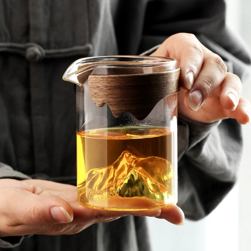 Mountain Glass Fair Cup With Bamboo Handle - Image 19