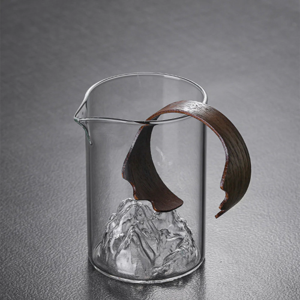 Mountain Glass Fair Cup With Bamboo Handle - Image 3