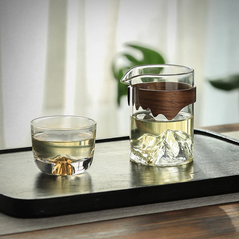 Mountain Glass Fair Cup With Bamboo Handle - Image 6