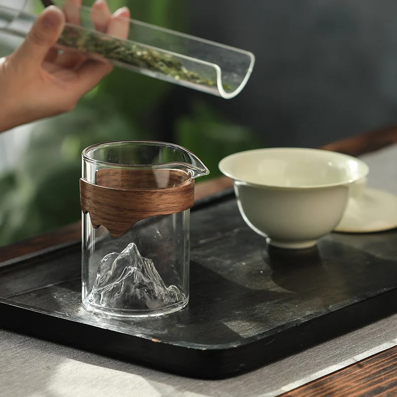 Mountain Glass Fair Cup With Bamboo Handle - Image 7