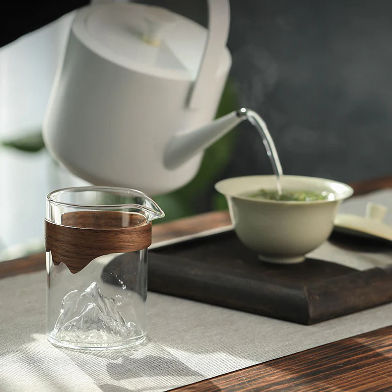 Mountain Glass Fair Cup With Bamboo Handle - Image 8