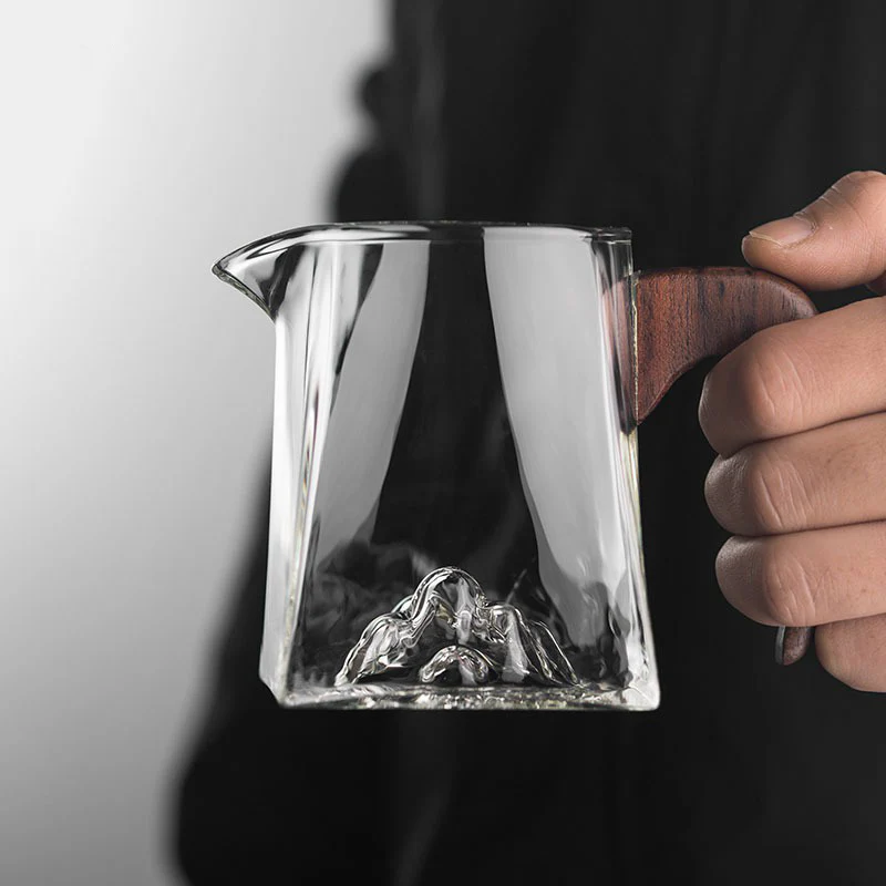 Mountain Glass Wooden Handle Fair Cup - Image 10