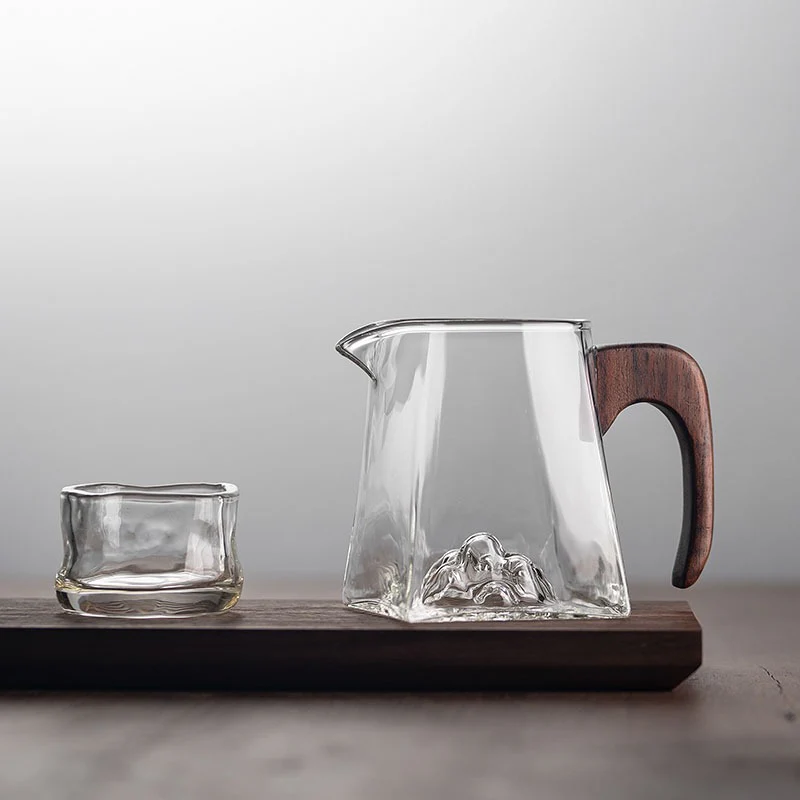 Mountain Glass Wooden Handle Fair Cup - Image 11